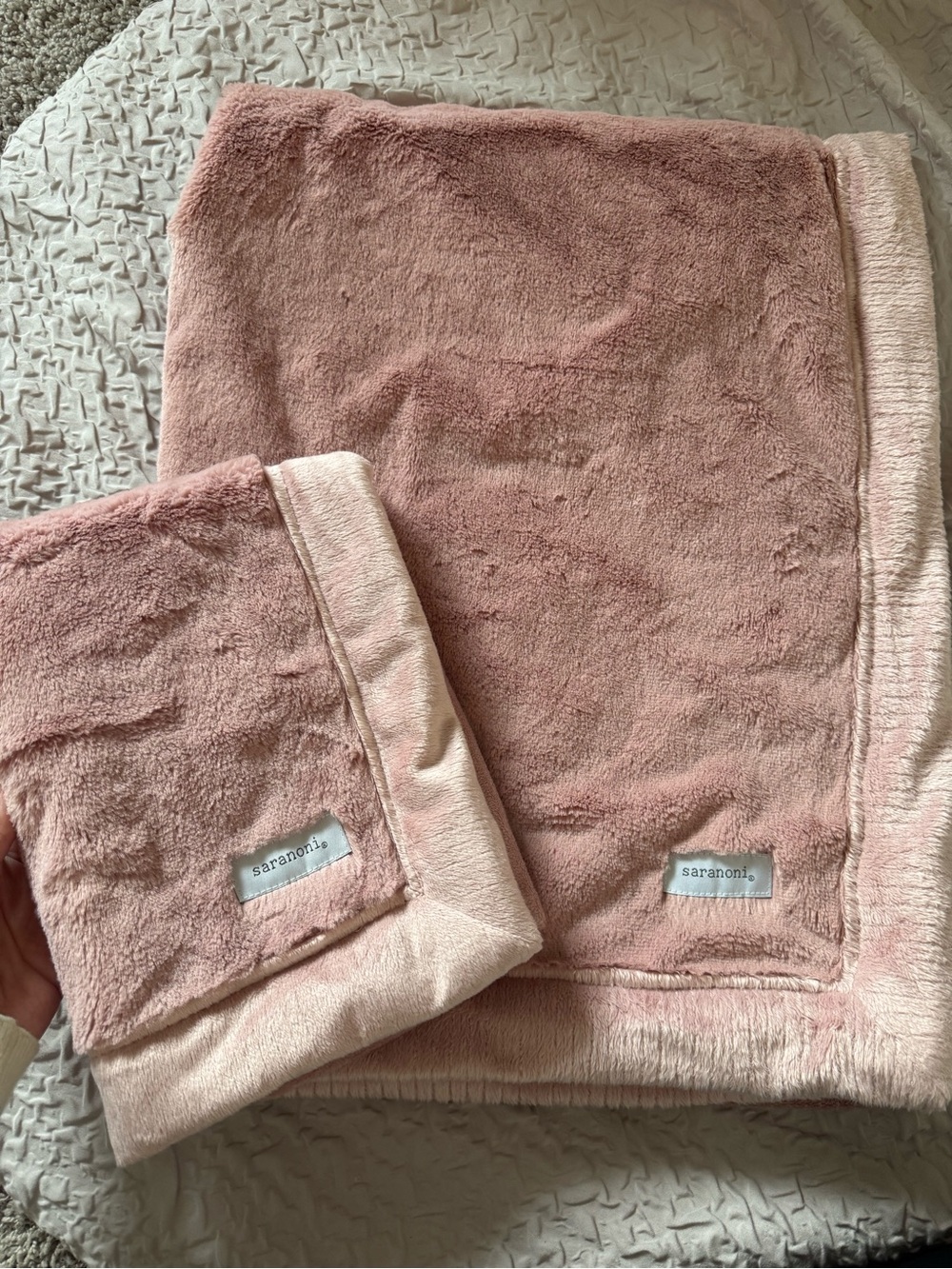 Brand New Baby Saranoni Mini Blanket and Receiving Blanket